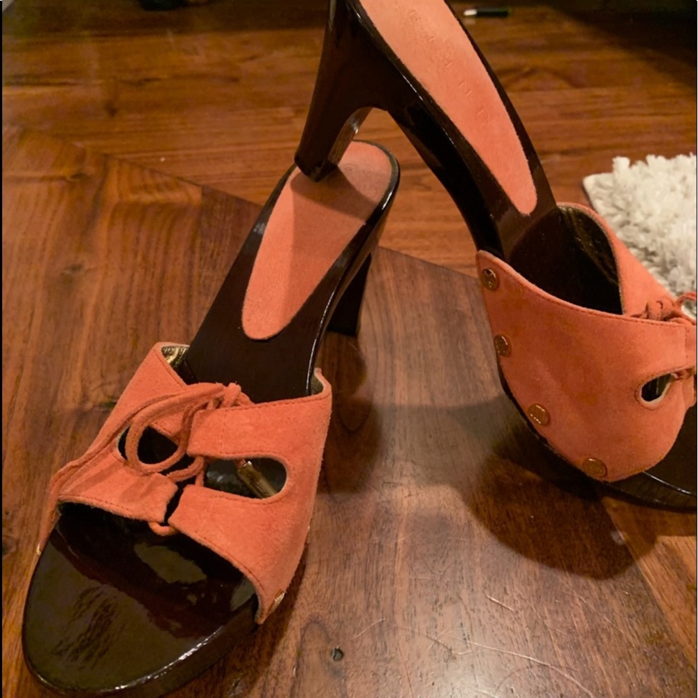 Celine coral sandals
